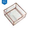 Elegant European Glass Jewelry and Cosmetics Organizer with Flip Lid