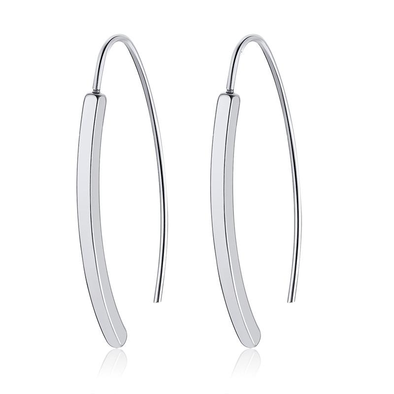 

Simple Line Dangle Earrings for Women, Minimalist Anti Allergy Stainless Steel Lady Ear Accessory,Party OL Wear Jewelry