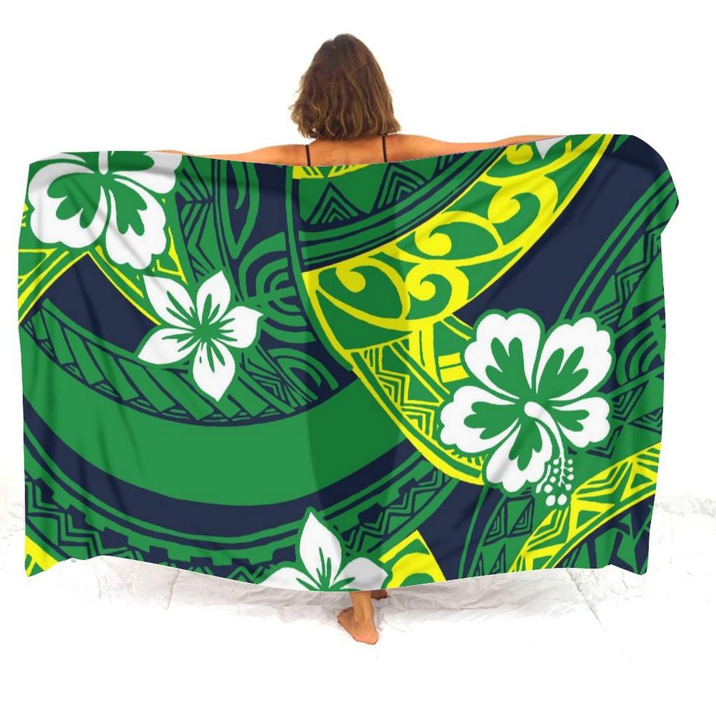 Resort Seaside Tourism Tribal Ethnic Style Women'S Sarong Polynesian Print Custom Seaside Beach Dress