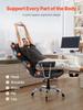 Executive Office Chair High Back Chair Footrest & Removable Armrests Black