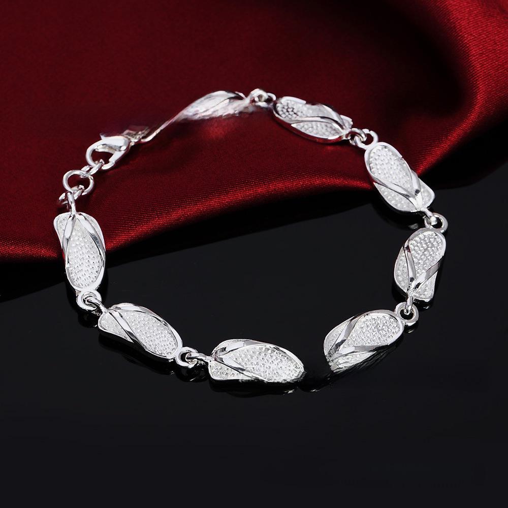 JinShihu Elegant Silver Jewelry Ladies' Bracelet and Slippers - European and American Fashion