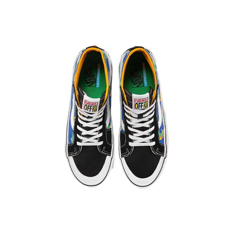 Vans Unisex SK8 HI High Top Sneakers Blue/Yellow/Green Vans VN0A3MV1A5F
