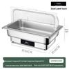 Stainless Steel Self-Serve Buffet Warmer with Transparent Flip-Top for Restaurants & Hotels