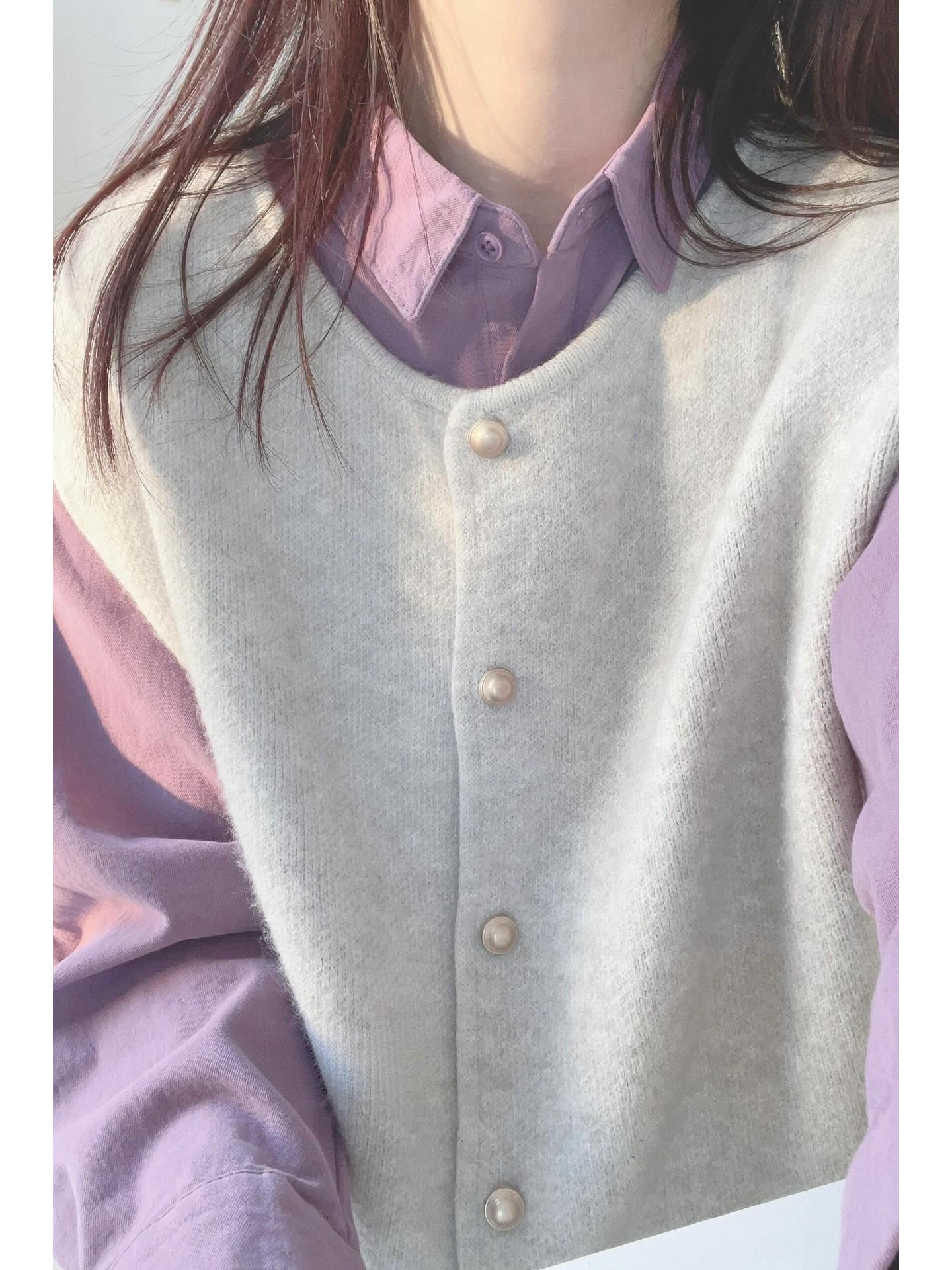 

Women s French Purple Cotton Long-Sleeved Shirt, 2026 Spring/Autumn Loose Fit, Versatile Jacket. XL [Recommended for 130-145 lbs]