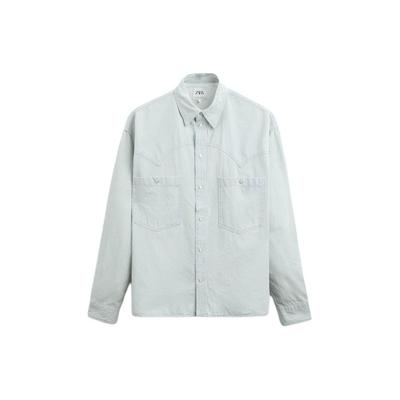 Comfortable Versatile Simple Long Sleeve Shirt Men Shirts Brown 01063425105-36