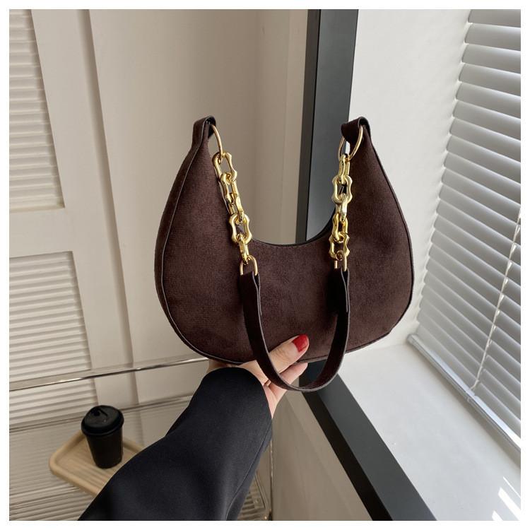 Fashionable Street Style Womens Shoulder Bag In Black Khaki Green And Coffee Colors кофейный