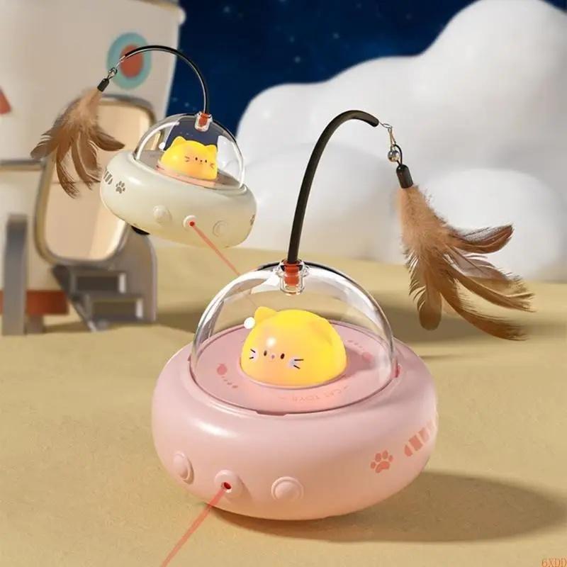 

Cats Toy Automatic Teaser Sensors Toy Light up Electric Moving Toy Automatic Toy Cats and Felines Fun Exercise рожевий