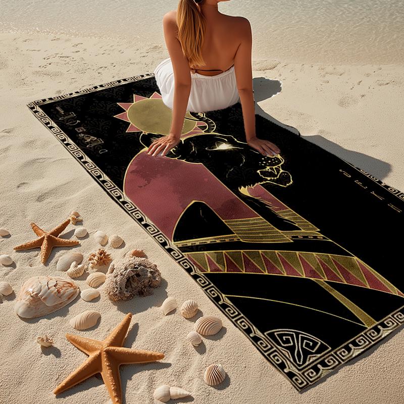 Eagle And Moon Symbolism Beach Towel, Super Soft Microfiber, Gift for Her/Him, Birthday, for Pool, Beach, Travel, Home Decor Fan gifts