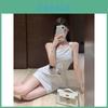 Summer Polyester Off Shoulder Bodycon Dress With Pleated Design For Women