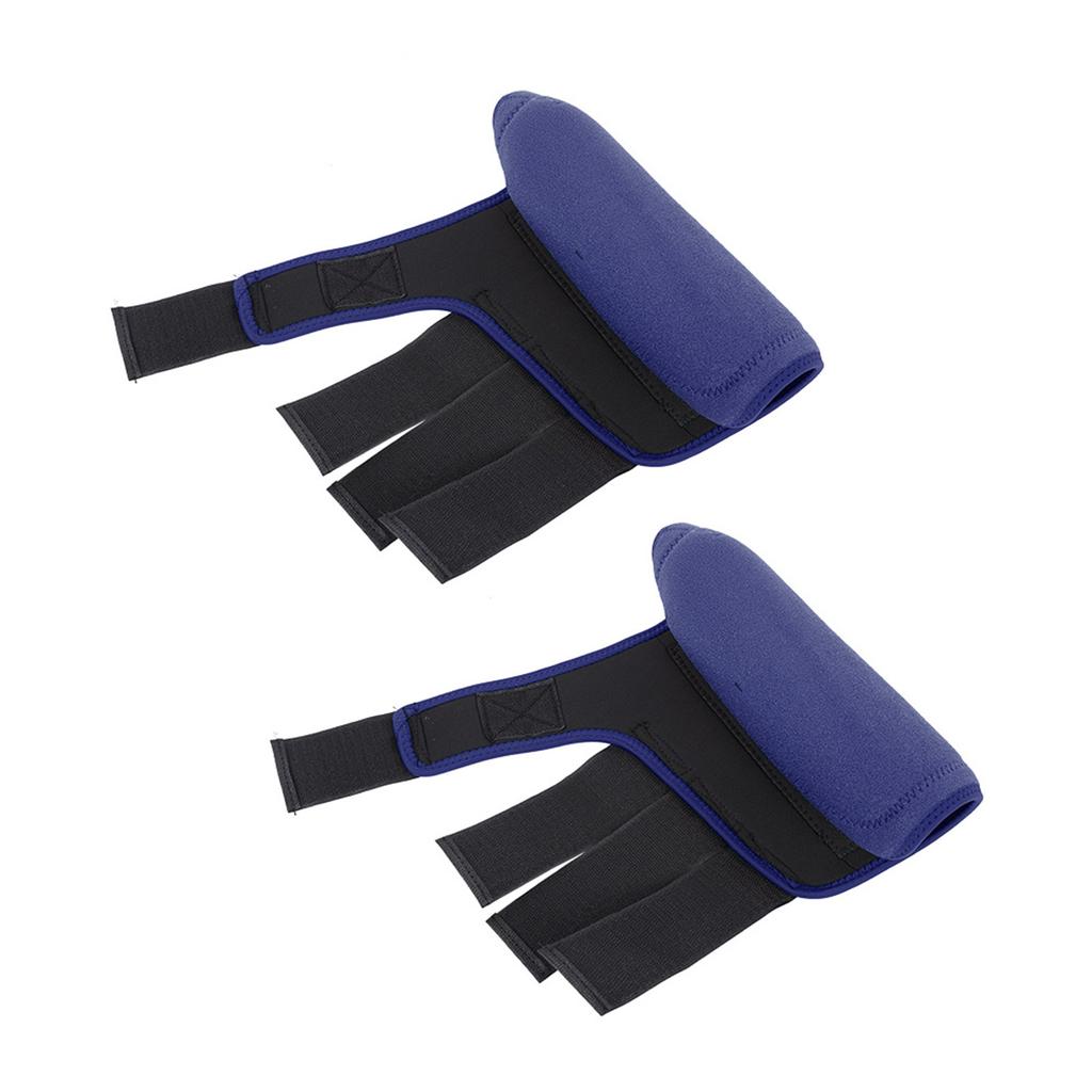 1 Pair Adjustable Horse Splint Leg Boot Protection Support Wrap Equestrian Equipment Dark Blue