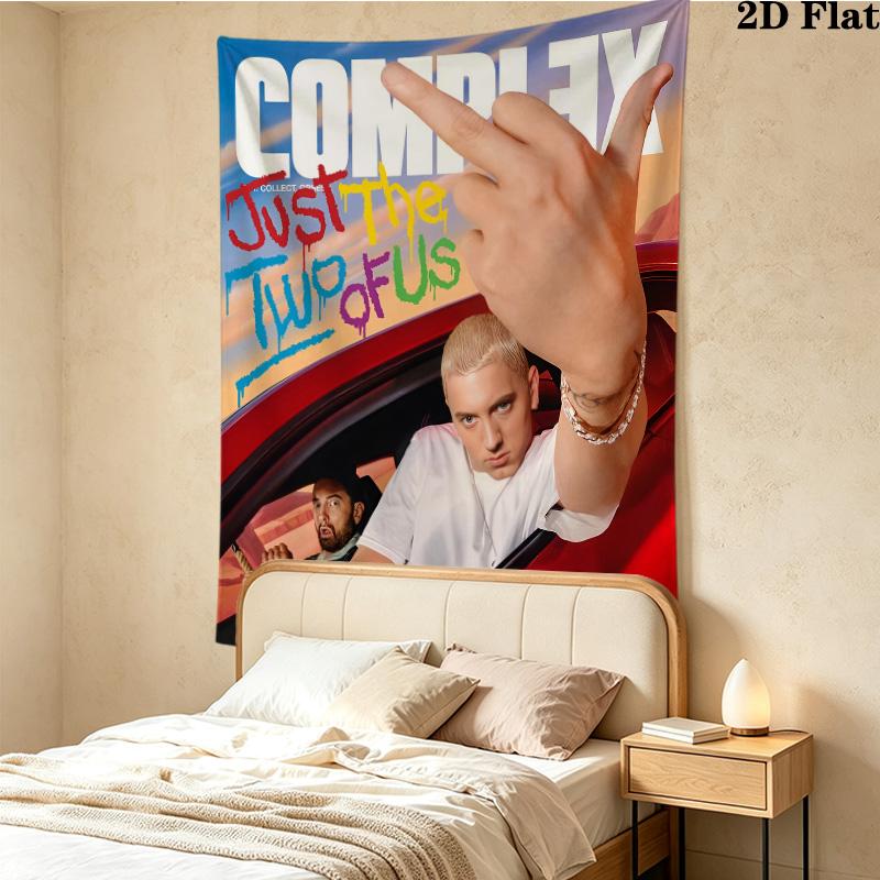 Eminem Wall Tapestry Aesthetic Wall Hanging Printed Fabric Blanket Decorative Tapestries For Bedroom Living Room Home Decor