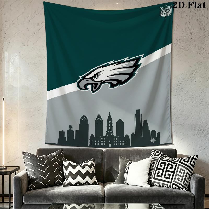 Philadelphia Eagles Wall Tapestry Aesthetic Wall Hanging Printed Fabric Blanket Decorative Tapestries for Bedroom Living Room Home Decor
