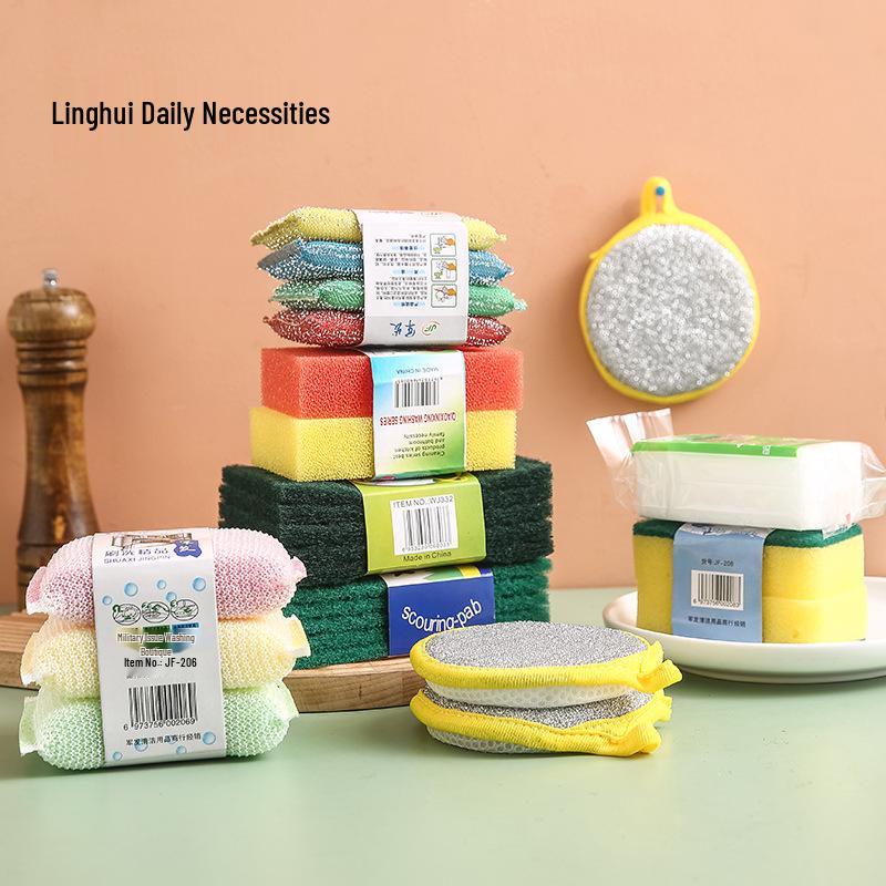 Multiple Styles Non-Stick Kitchen Cleaning Sponge & Scouring Brush Set