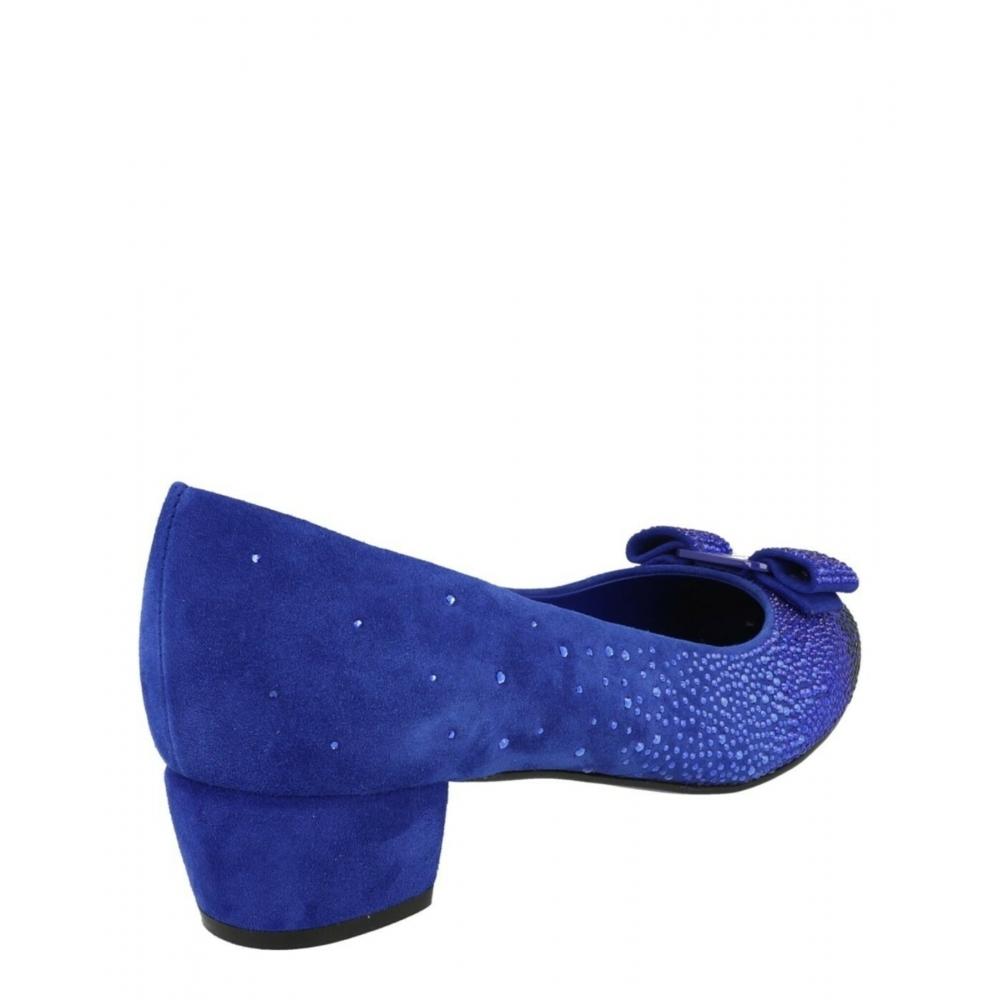 Salvatore Ferragamo Vara Crystal Embellished Pumps Blue