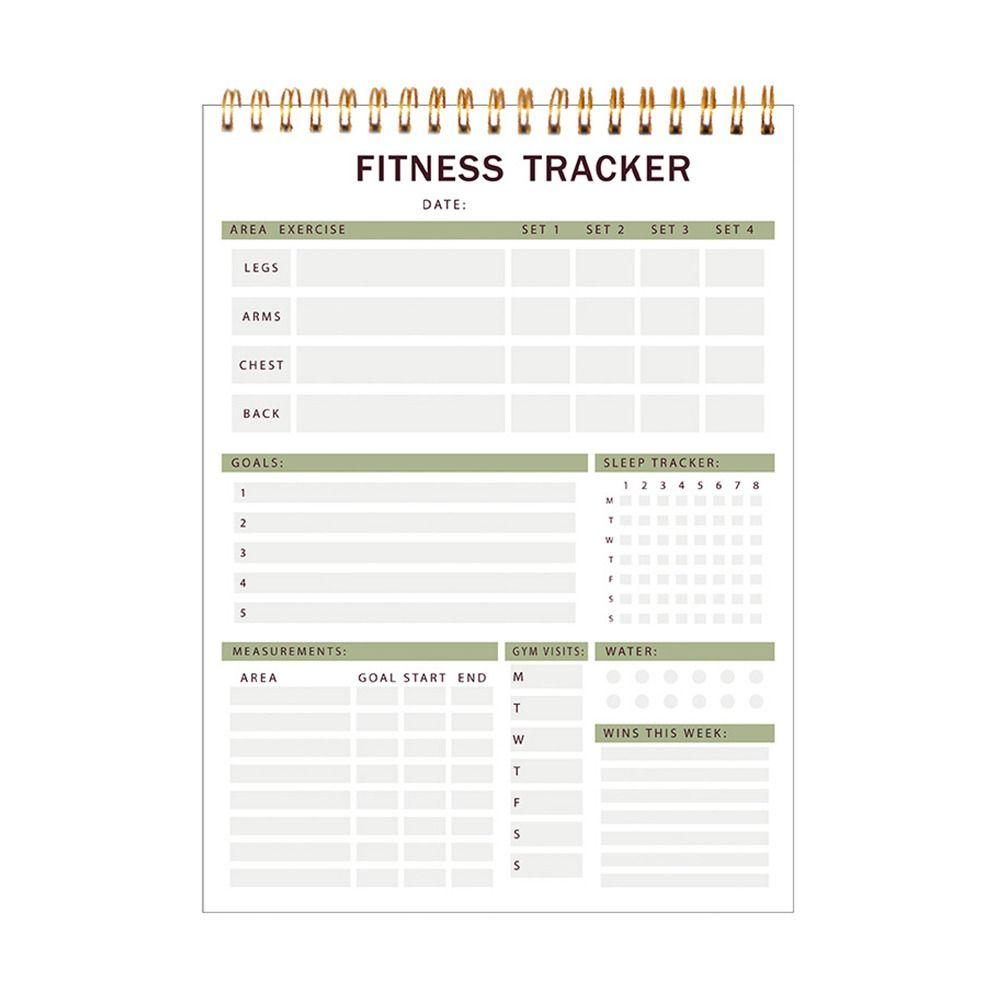 Easy Tear-off Spiral Fitness Journal Notebooks Portable Time Management Notebook  Women/Men