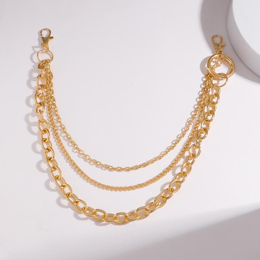 European-American Multi-Layer Punk Chain: Sweet & Cool Light Luxury Waist Jewelry for Trendy Hot Girl Fashion