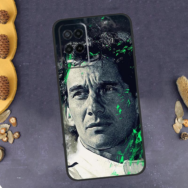Racing Ayrton Senna For OPPO A57s A53 A31 A5 A9 A15 A16 A17 A77 A76 A96 A52 A72 A91 A93 A54 A74 A94 Phone Case