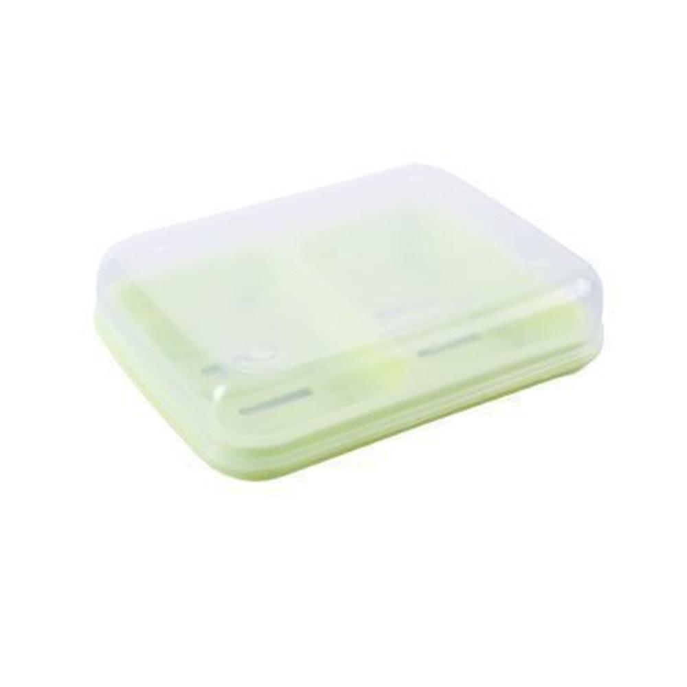 Dustproof Soap Dish Waterproof Soap Holder New Draining Soap Box Kitchen Sink зелёный