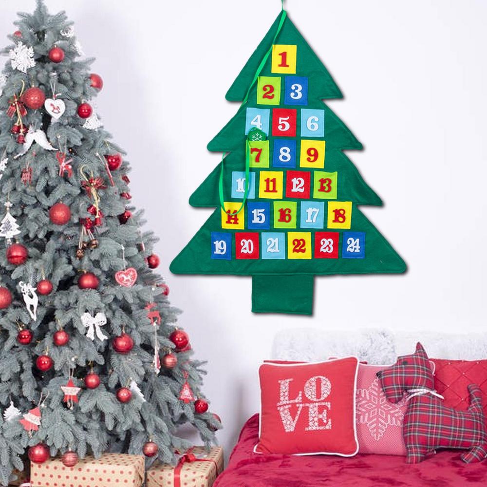 Christmas Tree Advent Calendar Wooden Christmas Tree Shape Advent Calendar Christmas Countdown Calendar Countdown To Christmas
