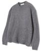 BASEMOMENT Bulky Brush Crew Neck Knit Light Gray