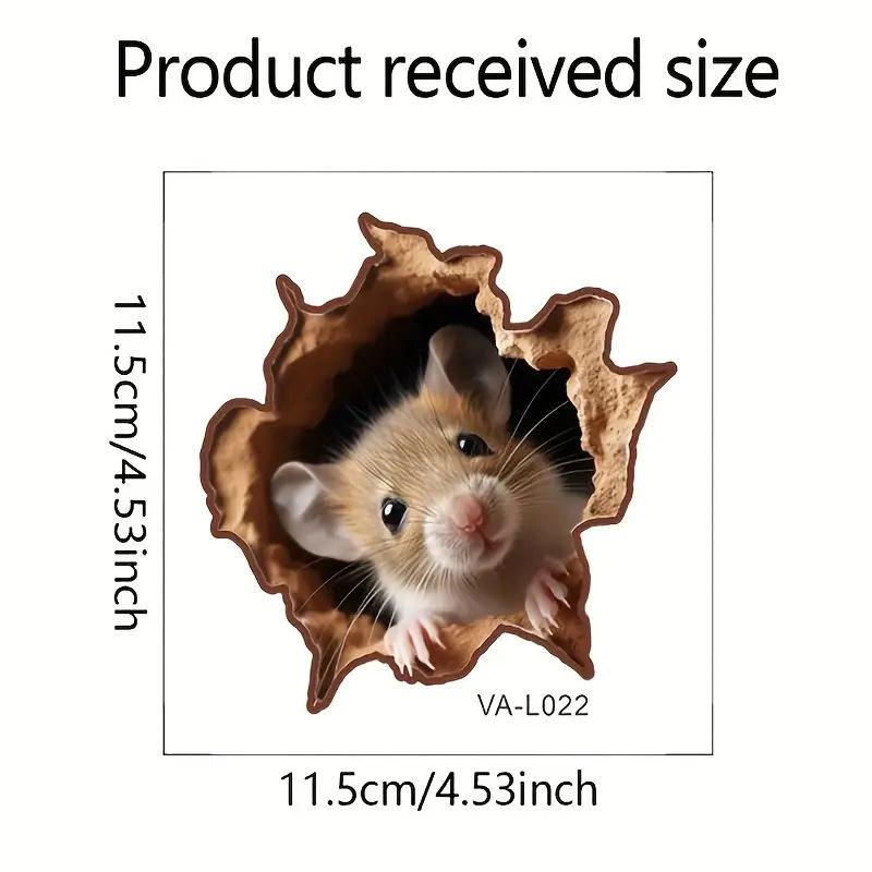1ks PVC samolepka na stěnu Čtecí myši, samolepicí samolepicí vodotěsná vinylová samolepka se zvířecím vzorem.