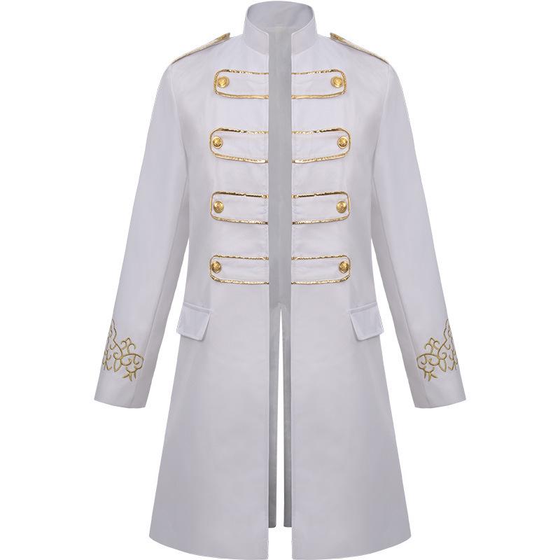 

Пальто мужское вышитое в стиле стимпанк, средневековое, для Хэллоуина - Костюм для сценического выступления Extra Large