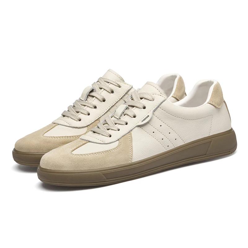 Fashion Trend Men Casual Leather Shoes 2024 New Men Genuine Leather Casual Antiskid Sneakers Outdoor Comfy Tenis Masculino Oxford Shoes