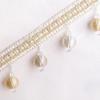 5.5M Curtain Sewing Tassel Fringe Lace Crystal Beads Weave Ball Trim Upholstery Home Decor Elegant Delicate Curtain Accessories