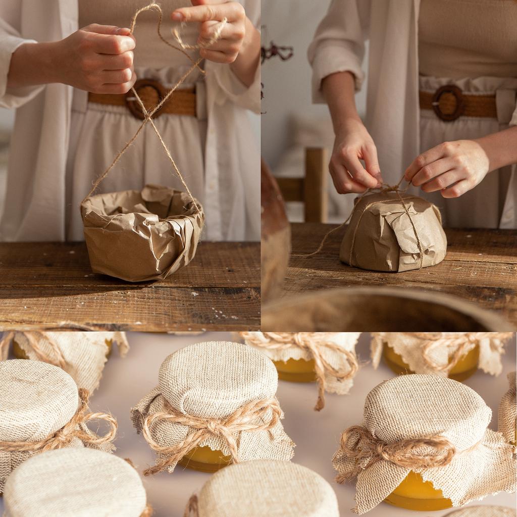 Natural Jute Ribbon Crafts Bows Vintage Rope Jute Cord Sewing DIY Thread Twine Bulk Handmade Party Wedding Christmas Decoration