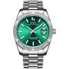 Men's Watch Waterproof Brand Quartz Analog Simple Popular Business Fashion Silver Green Luminous Watch Birthday Gift