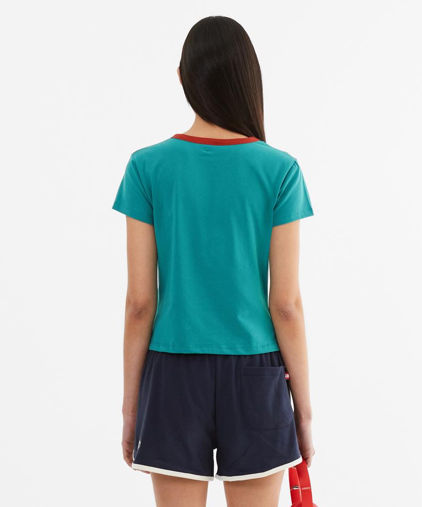 Minasu Mns Raglan Stripe T Shirt_Mint