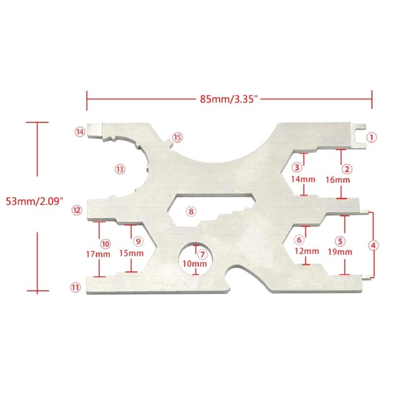 Diving Equipment Repair Tools Portable Stainless Steel Credit Card Screwdriver for Home Repairs & Outdoor Activities