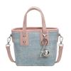 Summer Popular Contrasting Color Small Bag Women's New Fashion Versatile Messenger Bag Portable Bucket Bag