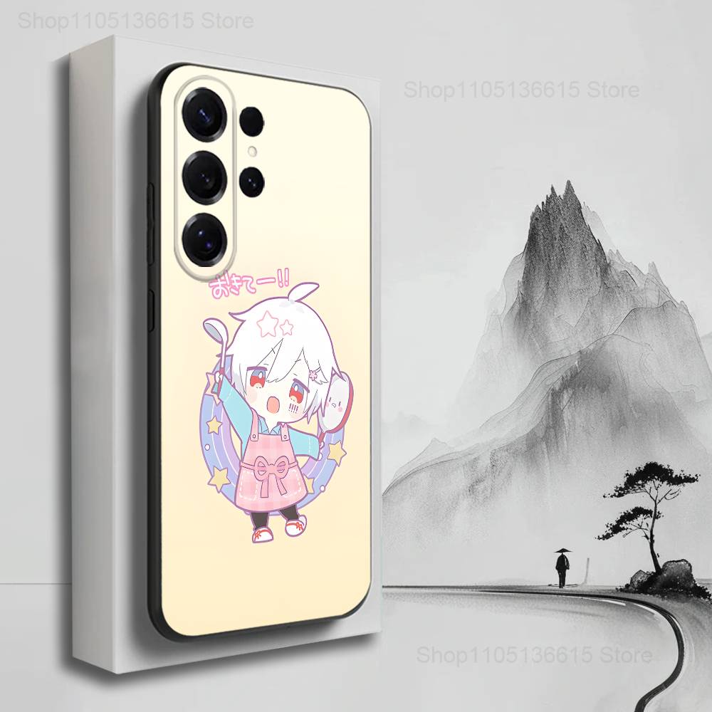 

Cute Art M-MAFUMAFU Singer Case For Samsung S22,S25,Ultra,S24,S23,FE,S20,S10,Plus,S21,S9,Lite,Soft Silicone Black SamsungS25