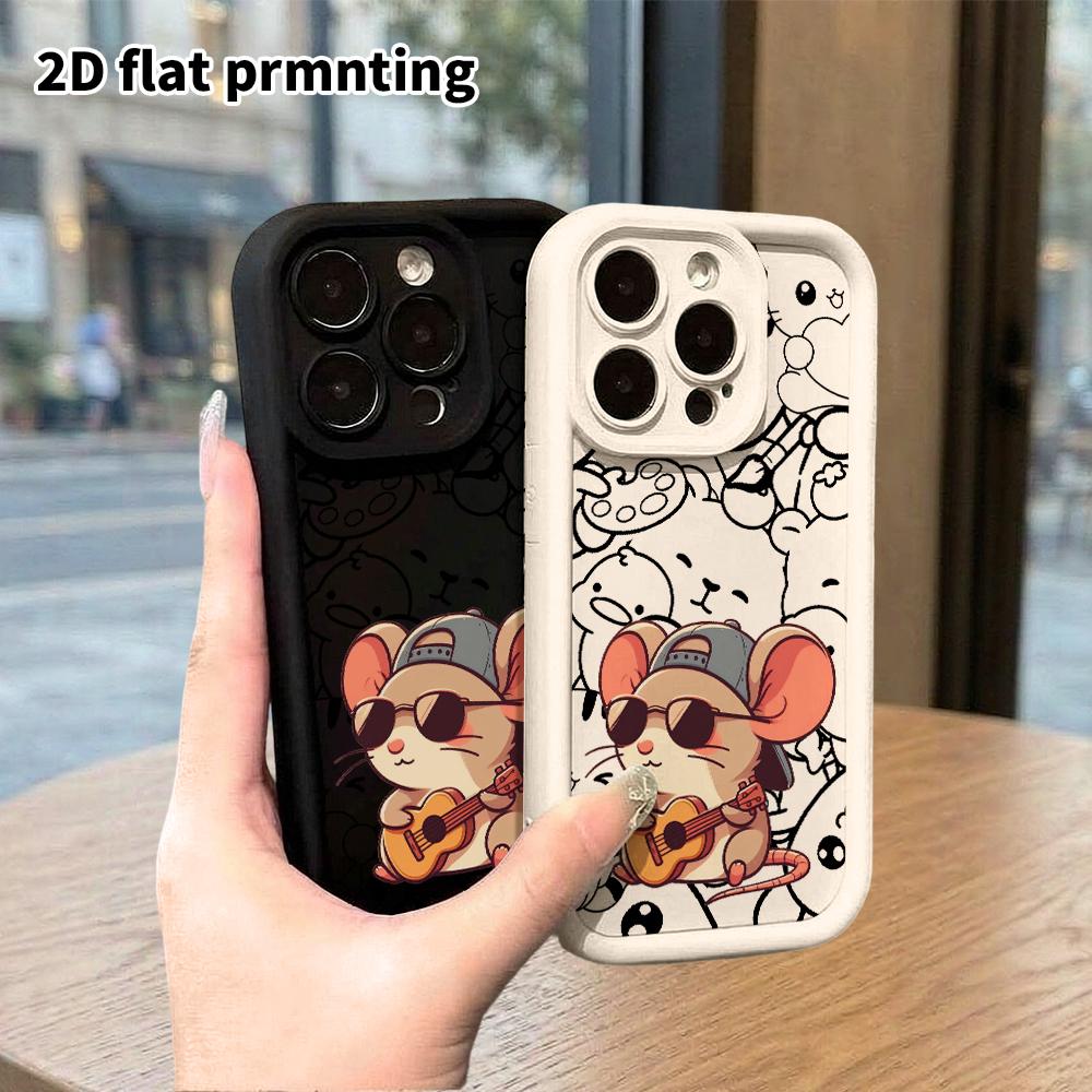 Phone Case: 2D Flat Design, Compatible with iPhone 18 17 16 15 14 13 Pro Protective Cases, Cool Mouse, Perfect Christmas and Halloween Holiday Gift