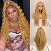 Synthetic Wigs Curly Wigs for Black Women Long Deep Wave Wigs Hair Heat Resistant Half HTied Cosplaly Wigs Party
