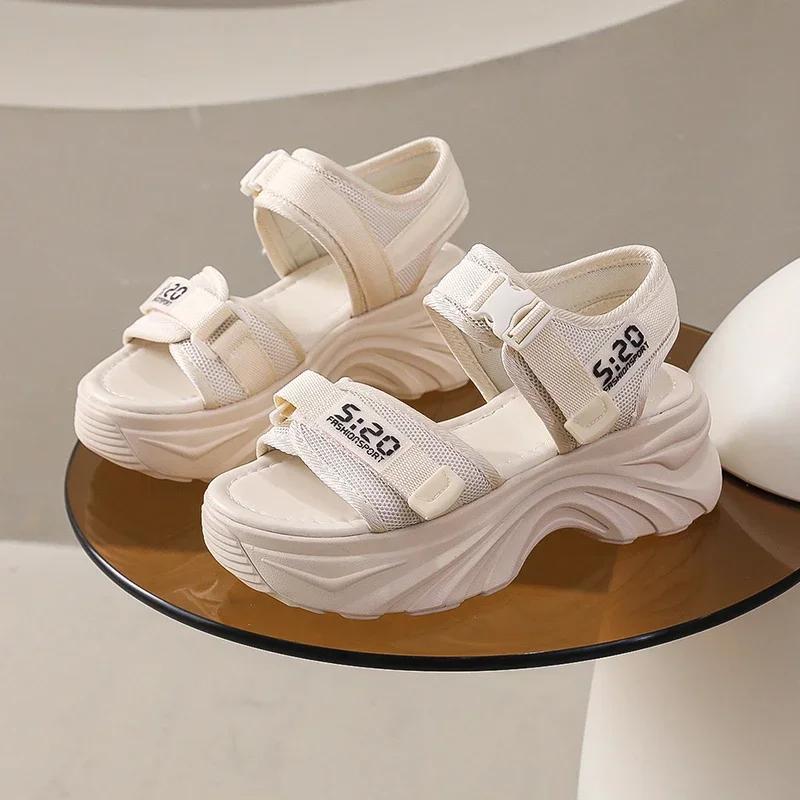fashion Shoes Female 2024 Hot Sale Platform Women's Sandals Outdoor Casual Sandals Women Sports Wedges Open Toe Shoes Women Zapatos