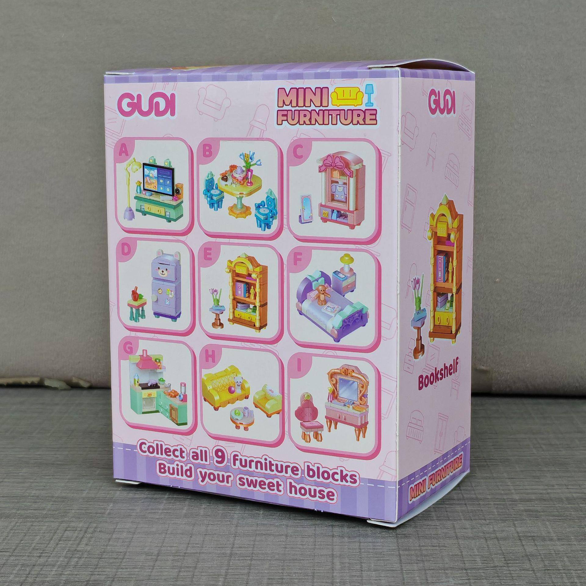 Игровой домик-мебель Gudi 40805: Украшения для спальни, гостиной, кухни, игрушки-конструкторы в подарок детям