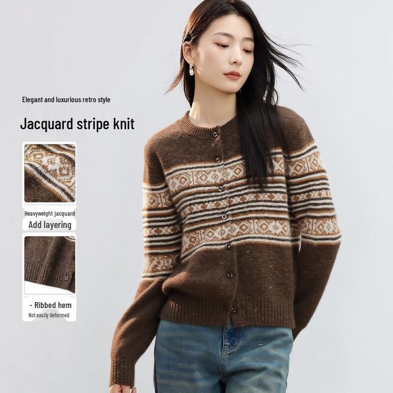 

Handu Yishe Women s Retro Wool Blend Knit Sweater One Size