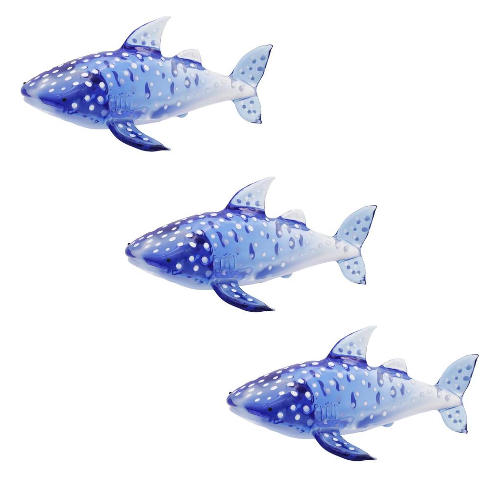 Four Cart Cute Handmade Glass Craft [Whale Shark] x 3-Piece Set