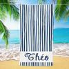 Personalized Girls Beach Towel With Name Custom Beach Towels Striped Pool Towel with Logo Text For Wholesale Beach Accessories