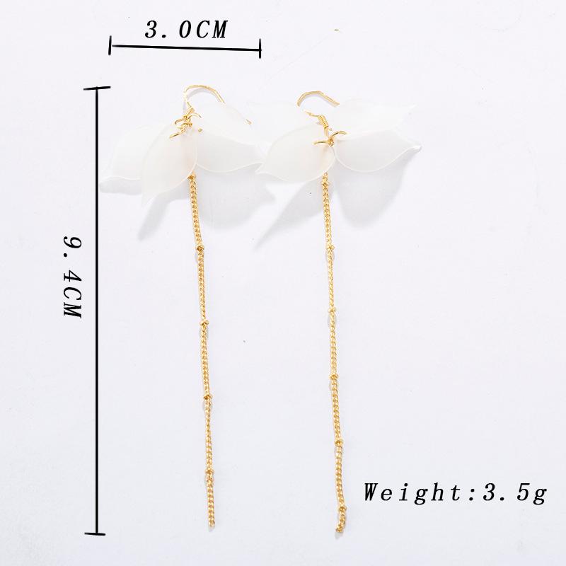 New Fashion Long Drop Earrings for Women Flower Star Moon Heart Butterfly Wings Crystal Pearl Round Geometry Tassel Ear Zircon