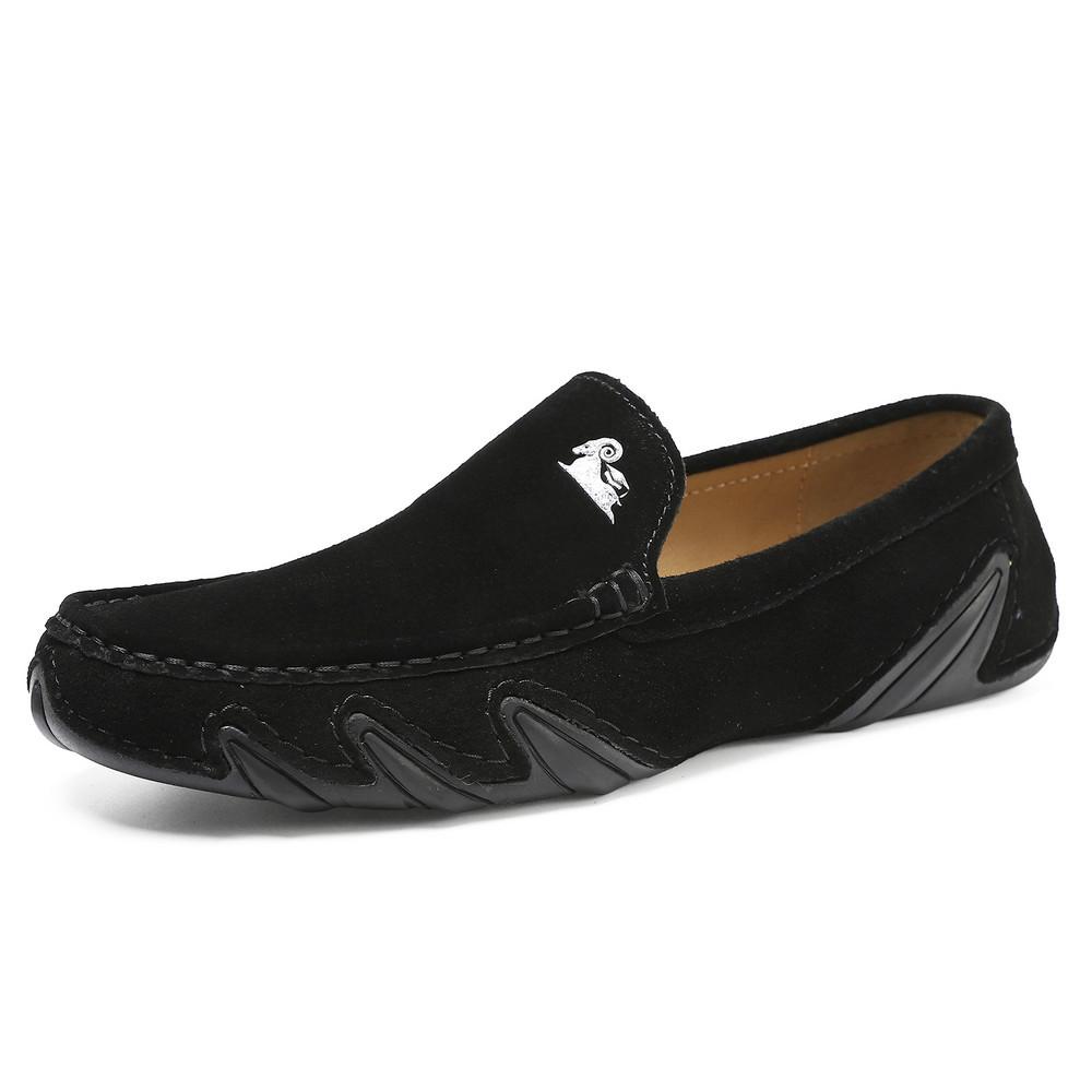 Large size Doudou shoes genuine leather Korean version trendy versatile casual shoes lazy octopus one-pedal driving shoes