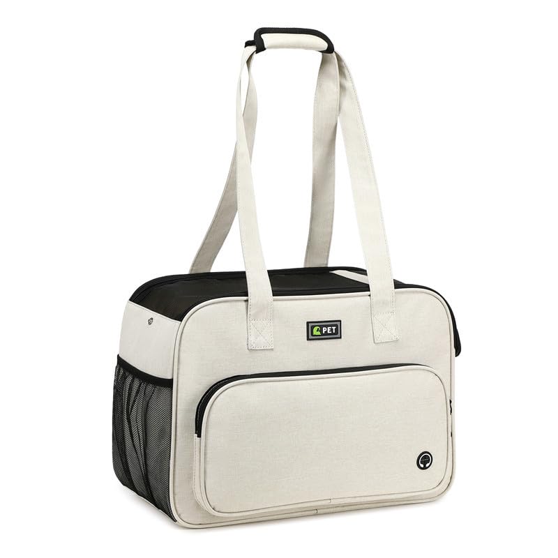 Okiki Pet Cat Carrier Bag with Small Dog Rabbit Carrier Pet Shoulder Going Disaster Prevents Pets from Jumping Out Mat, Bag, Tote, Bag, 3WAY, Fabric,