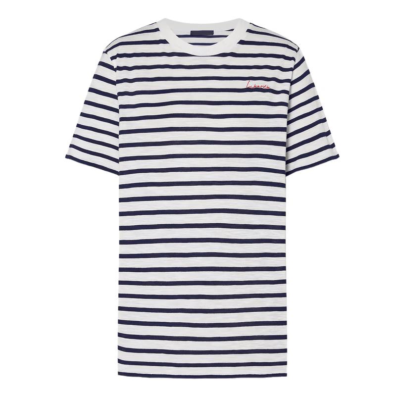 MO&Co. Women s Striped Round Neck Viscose Blend Top S