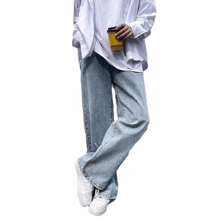 Men's Summer Casual Slim-Fit Jeans - Trendy Loose Straight Long Pants for Spring and Autumn