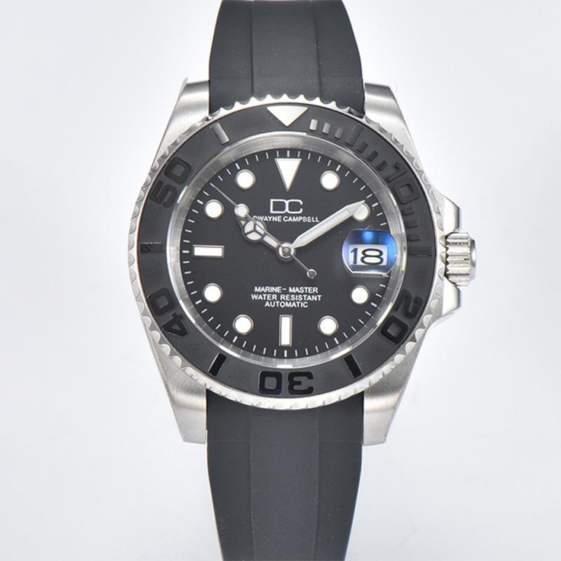 New Men's Mechanical Watch Silicone Belt Automatic Movement Fashion Business Waterproof Mechanical Watch High-end Men's Watch