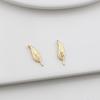 18k Copper Crown Mermaid Tail Earrings with Zircon, Small Wings, and Pearl Pendant