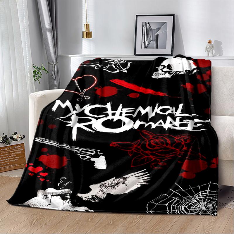 3D My Chemical Romance Band Gerard Way Soft Plush Blanket,Flannel Blanket Throw Blanket for Living Room Bedroom Bed Sofa Cover