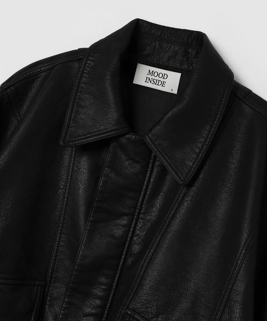 Mood Inside Amber Noble Leather Blouson Jacket_Black